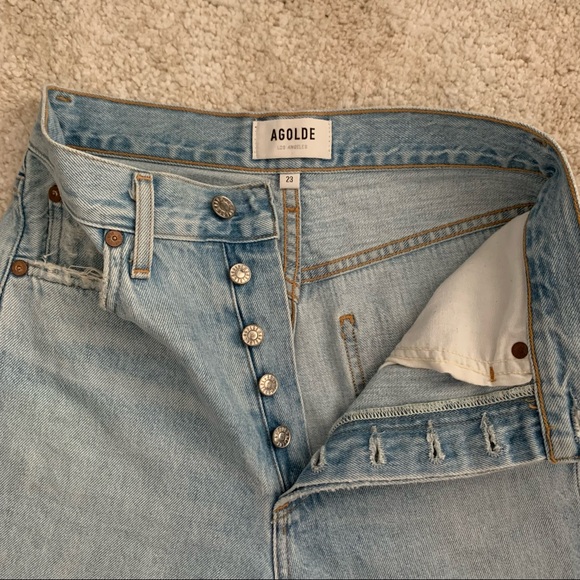 Agolde Riley High Rise Straight Crop in Shatter - Picture 5 of 10